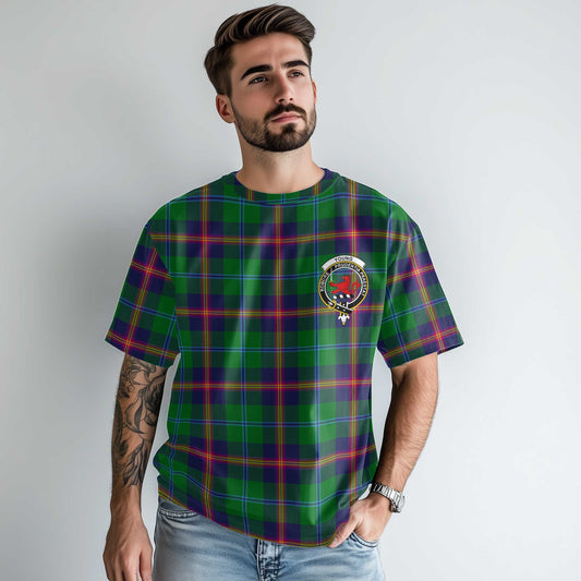 Clan Young Tartan Men T Shirt Crest And Plaid Basic Style