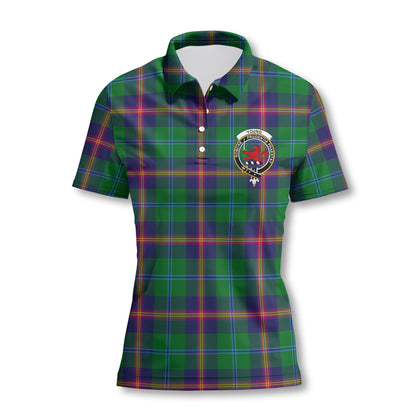 Clan Young Tartan Women Polo Shirt Crest And Plaid Basic Style