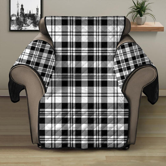 Scott Black & White Modern Tartan Plaid Sofa Protector