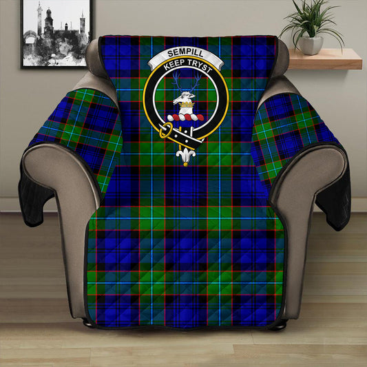 Sempill Modern Tartan Crest Sofa Protector