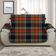 Stewart Black Tartan Plaid Sofa Protector
