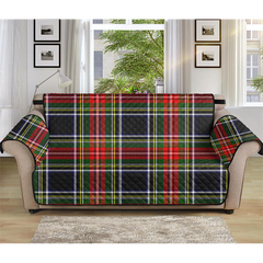 Stewart Black Tartan Plaid Sofa Protector