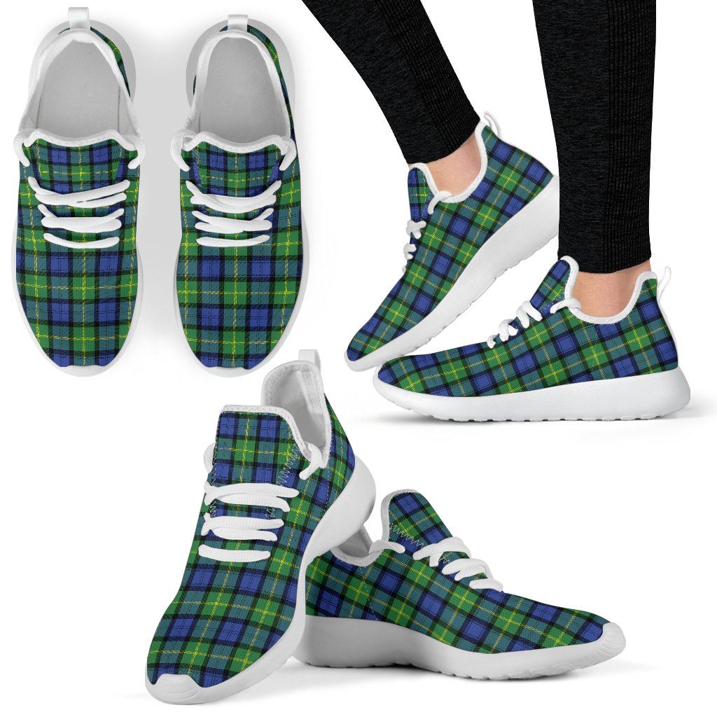 Gordon Old Ancient Tartan Plaid Mesh Knit Sneakers