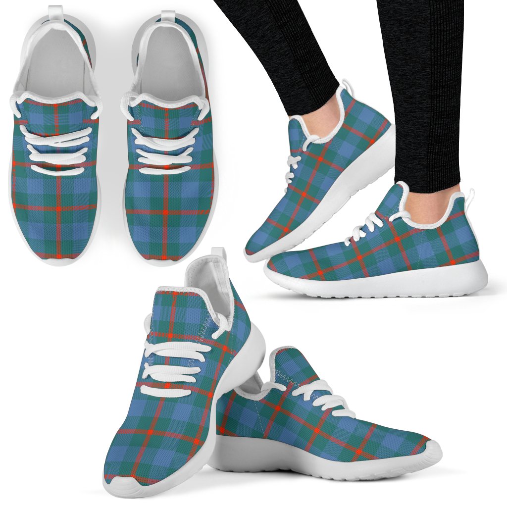 Agnew Ancient Tartan Plaid Mesh Knit Sneakers