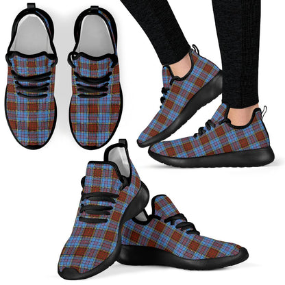 Anderson Modern Tartan Plaid Mesh Knit Sneakers