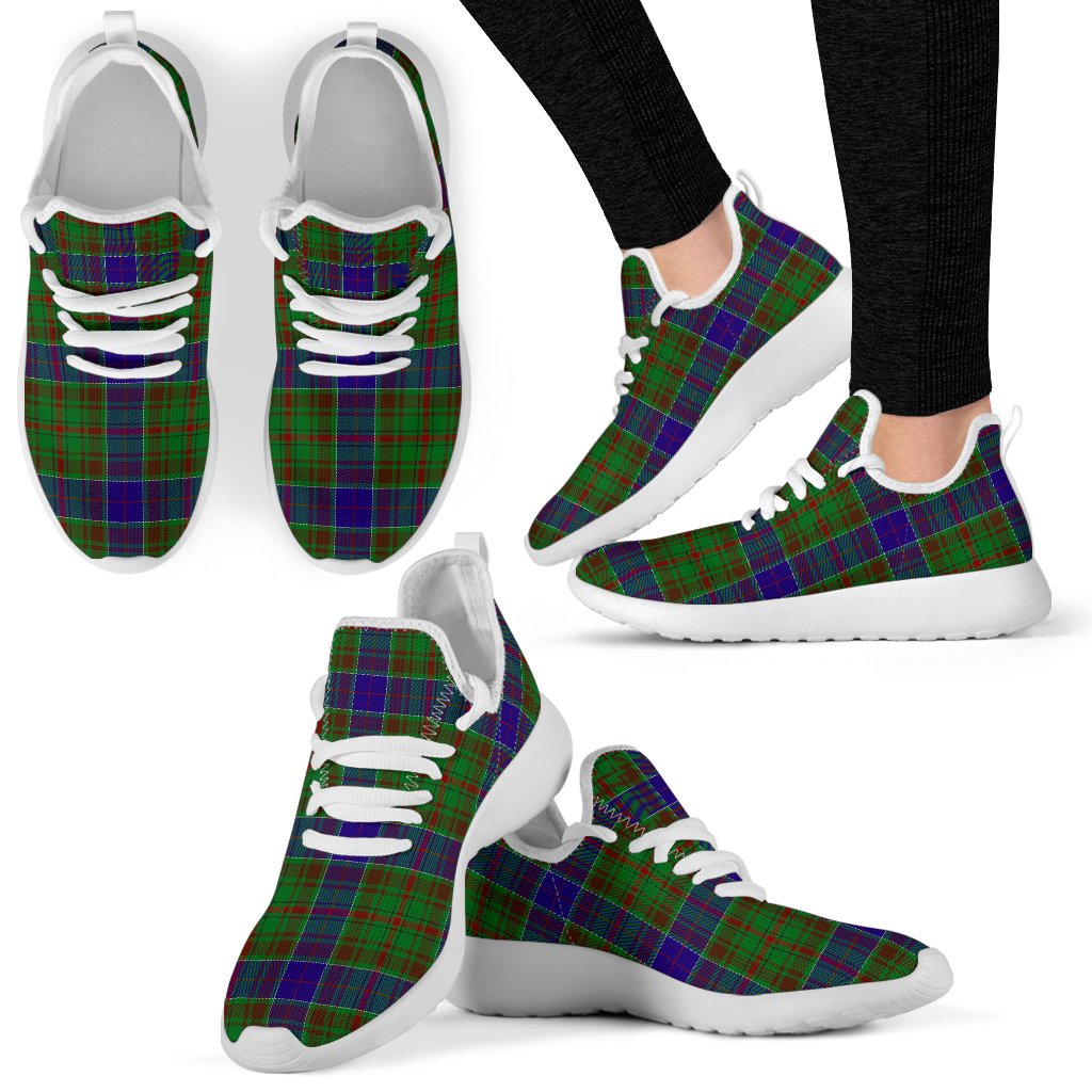 Adam Tartan Plaid Mesh Knit Sneakers