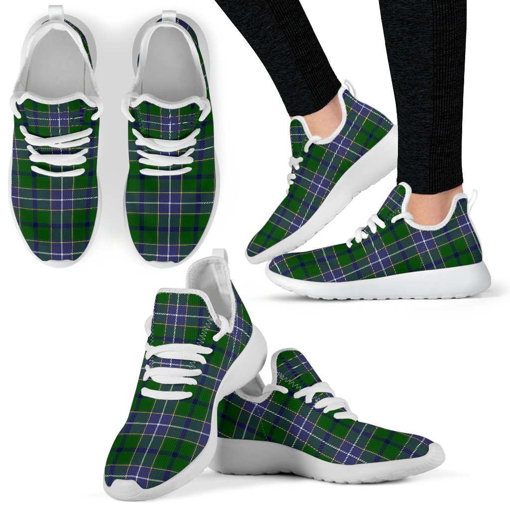 Wishart Hunting Modern Tartan Plaid Mesh Knit Sneakers