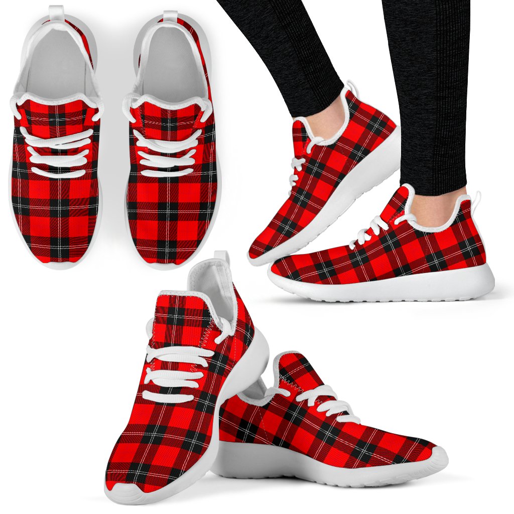 Ramsay Modern Tartan Plaid Mesh Knit Sneakers