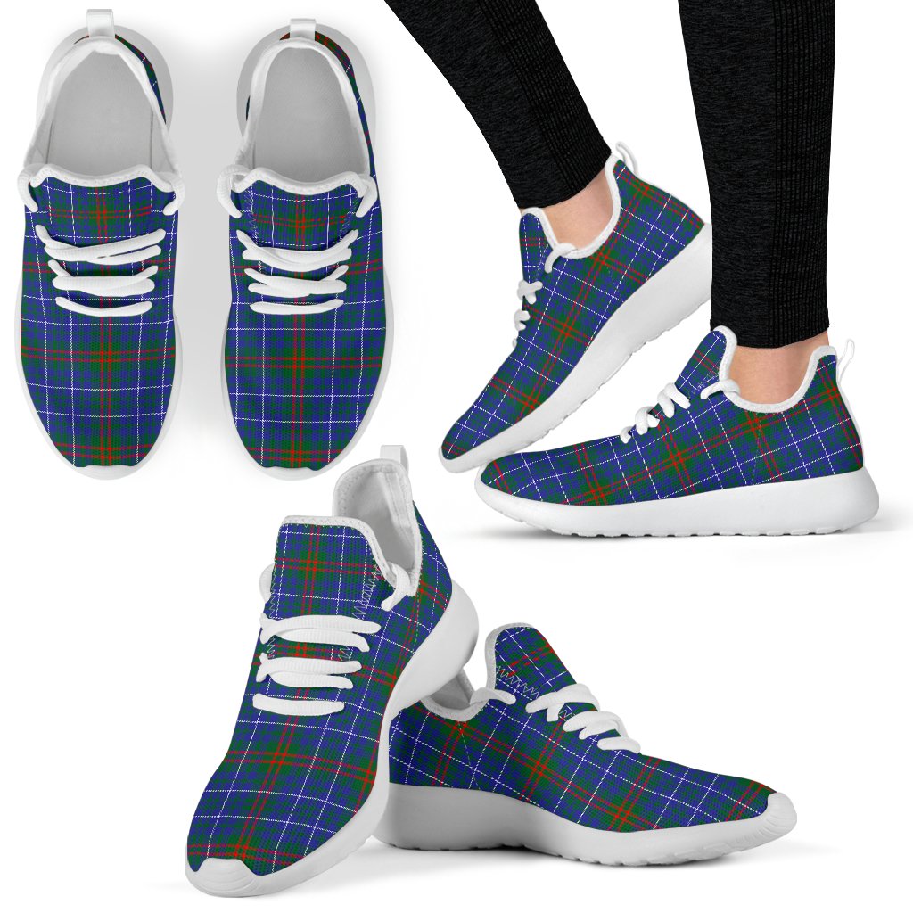 Edmonstone Tartan Plaid Mesh Knit Sneakers