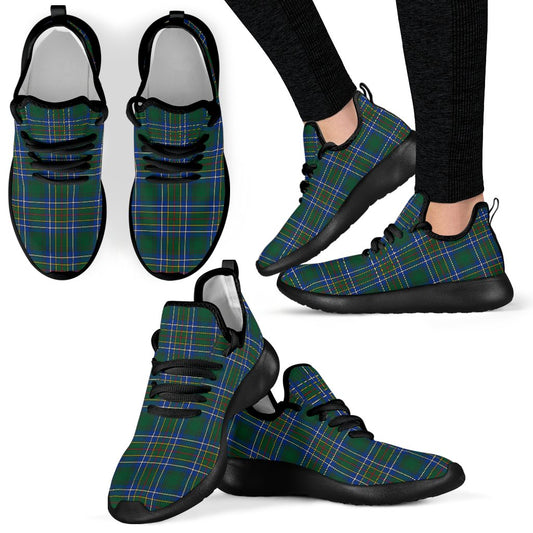 Cockburn Ancient Tartan Plaid Mesh Knit Sneakers