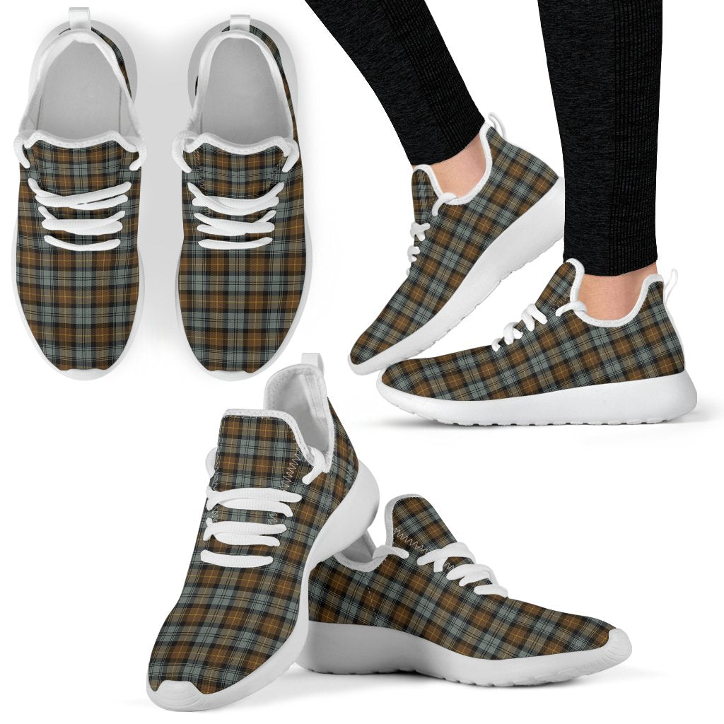 Gordon Weathered Tartan Plaid Mesh Knit Sneakers