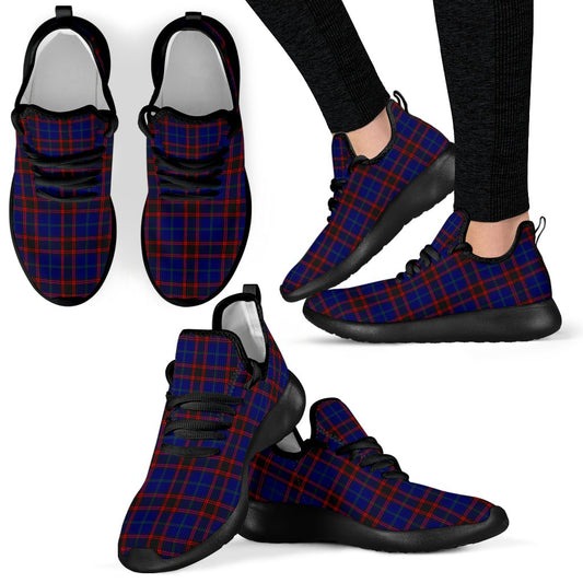 Home Modern Tartan Plaid Mesh Knit Sneakers