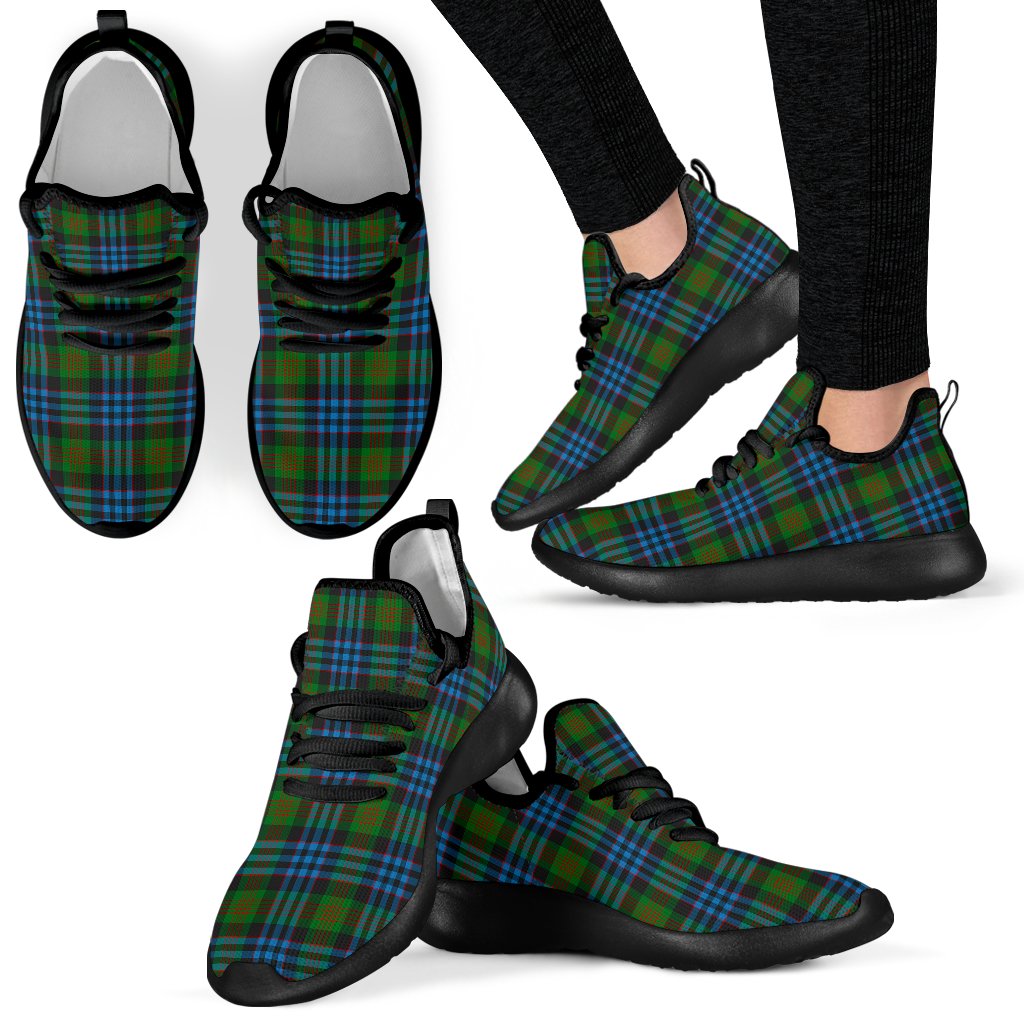 Newlands of Lauriston Tartan Plaid Mesh Knit Sneakers