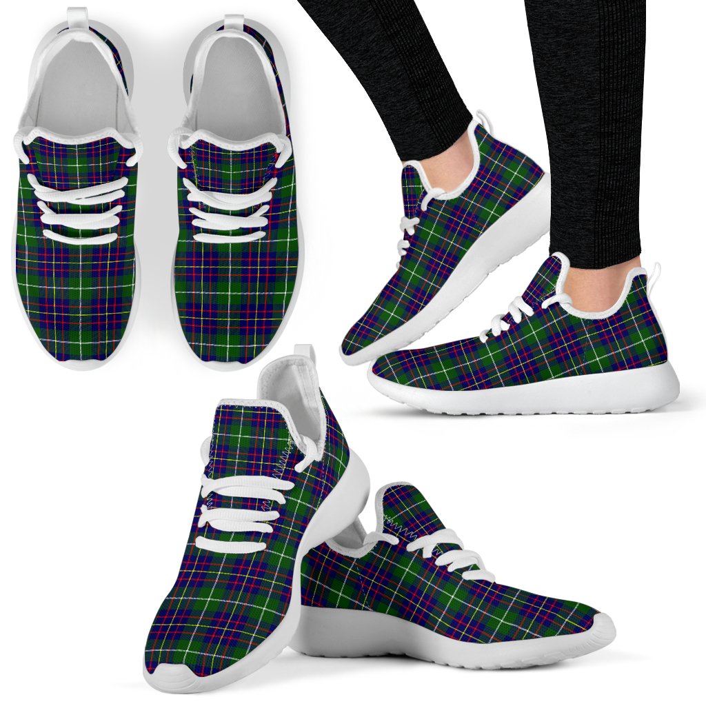 Inglis Modern Tartan Plaid Mesh Knit Sneakers