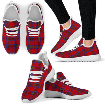 Leslie Modern Tartan Plaid Mesh Knit Sneakers