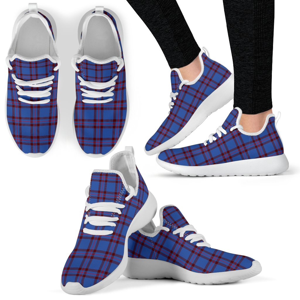 Elliot Modern Tartan Plaid Mesh Knit Sneakers