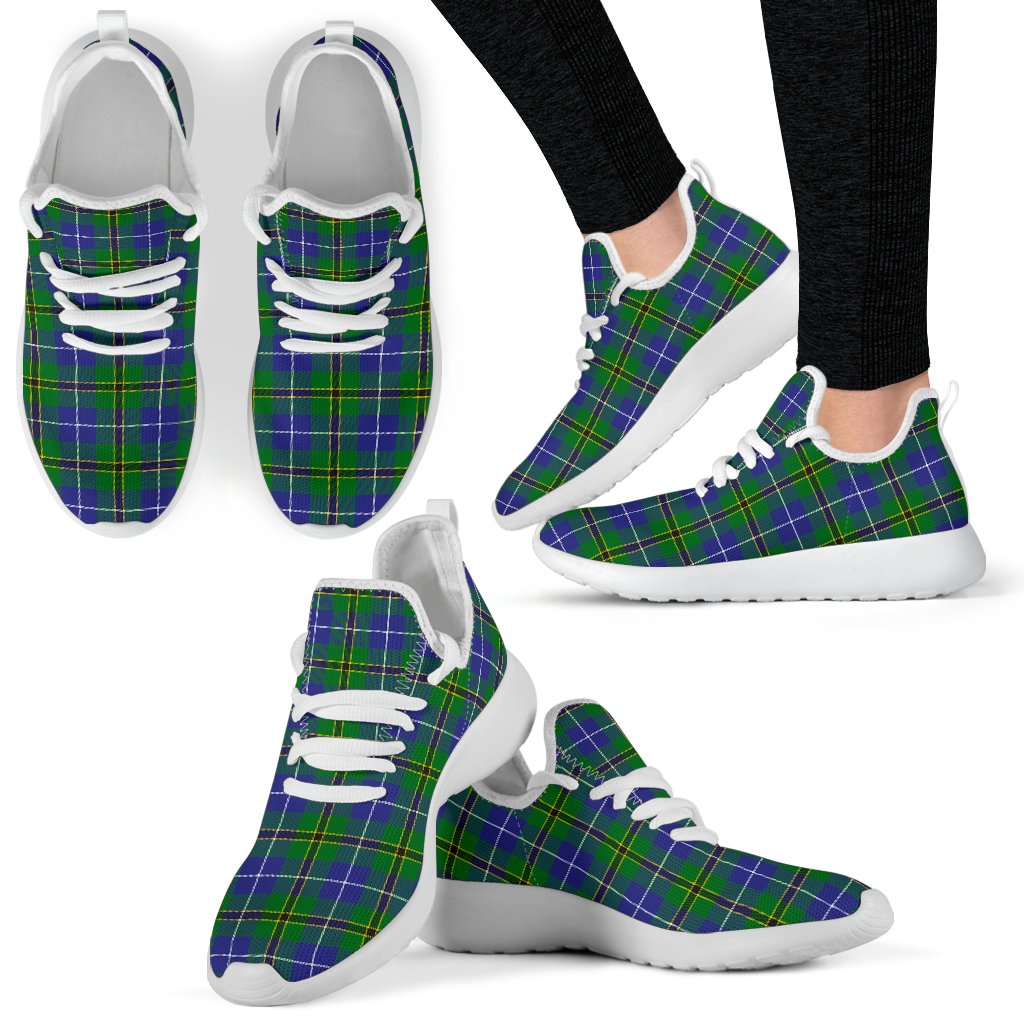 Turnbull Hunting Tartan Plaid Mesh Knit Sneakers