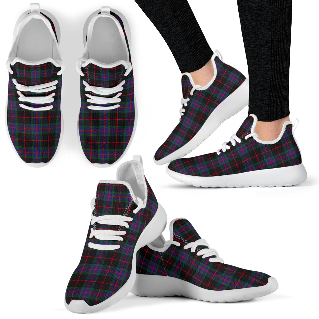 Nairn Tartan Plaid Mesh Knit Sneakers