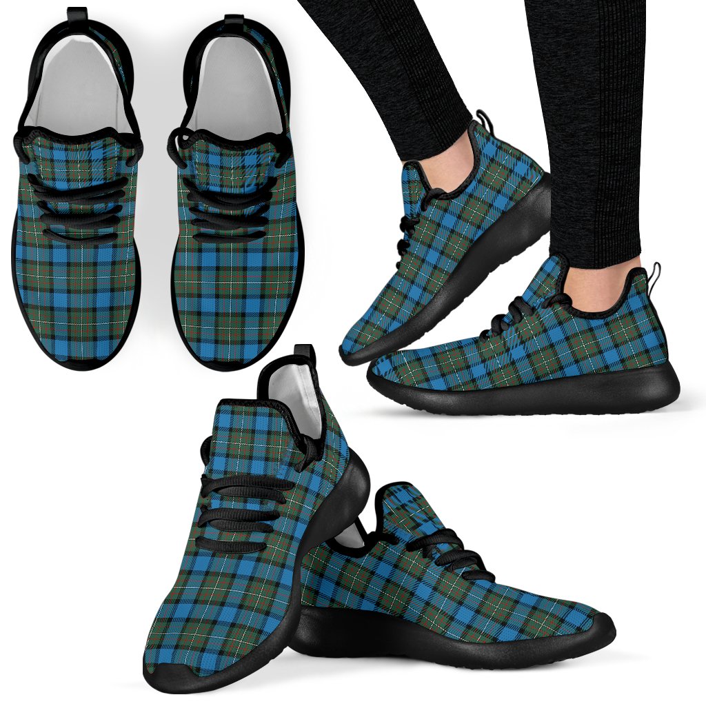 Fergusson Ancient Tartan Plaid Mesh Knit Sneakers