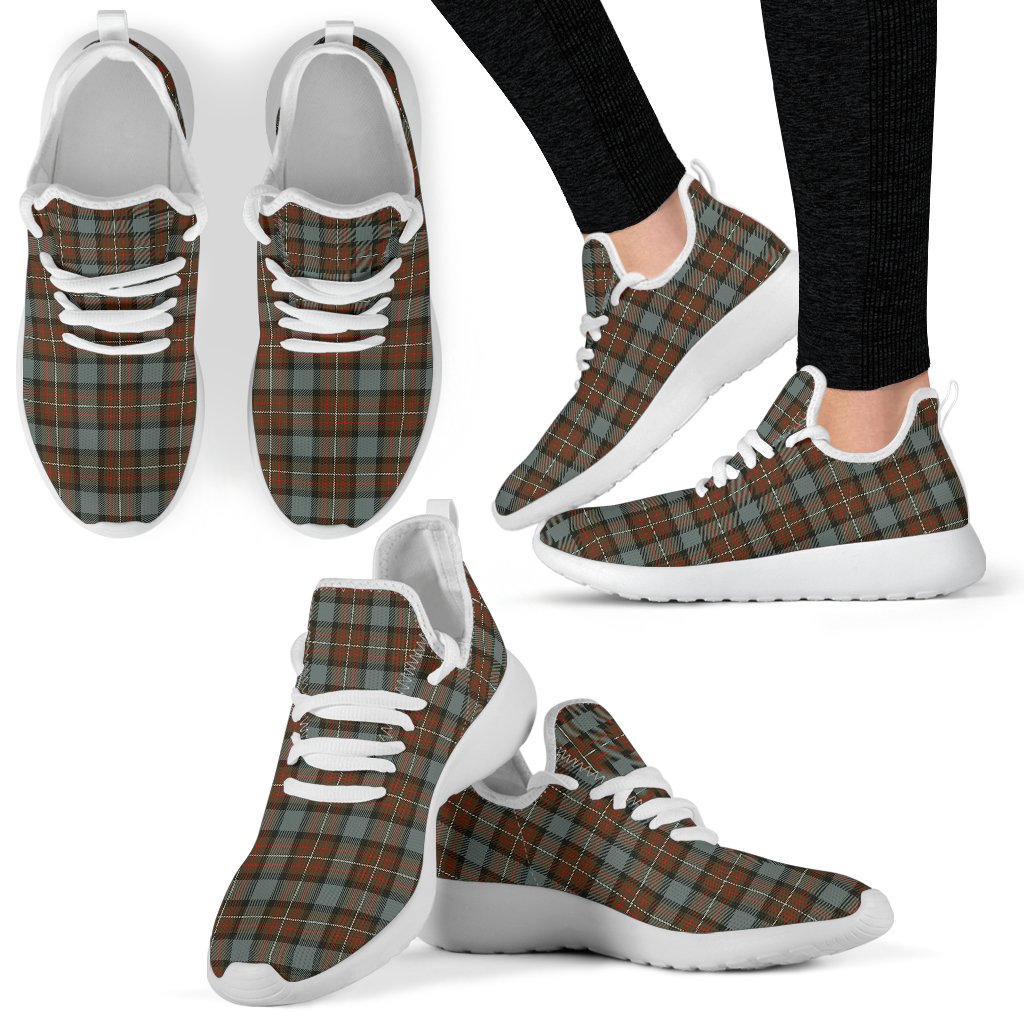 Fergusson Weathered Tartan Plaid Mesh Knit Sneakers