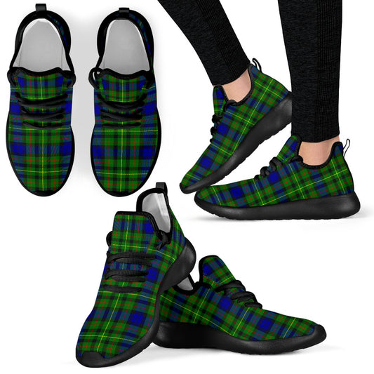 Rollo Modern Tartan Plaid Mesh Knit Sneakers