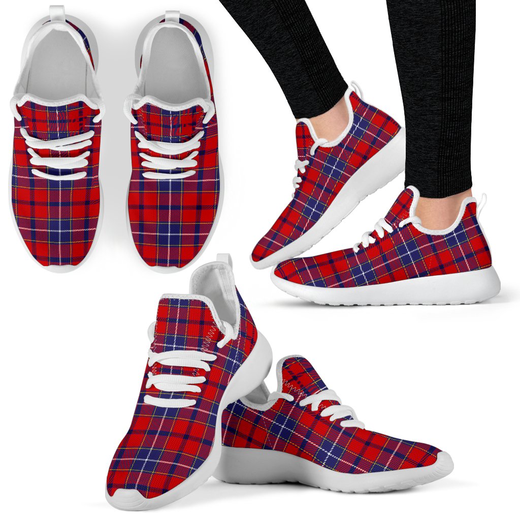 Wishart Dress Tartan Plaid Mesh Knit Sneakers