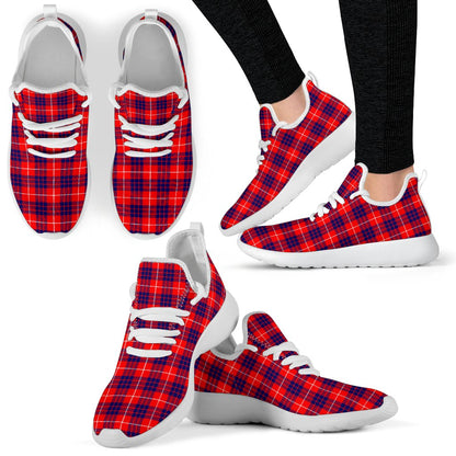 Hamilton Modern Tartan Plaid Mesh Knit Sneakers