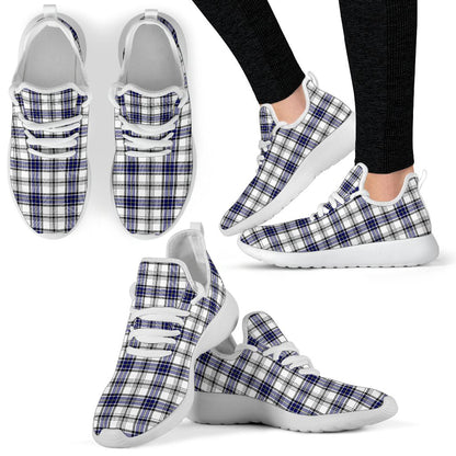 Hannay Modern Tartan Plaid Mesh Knit Sneakers