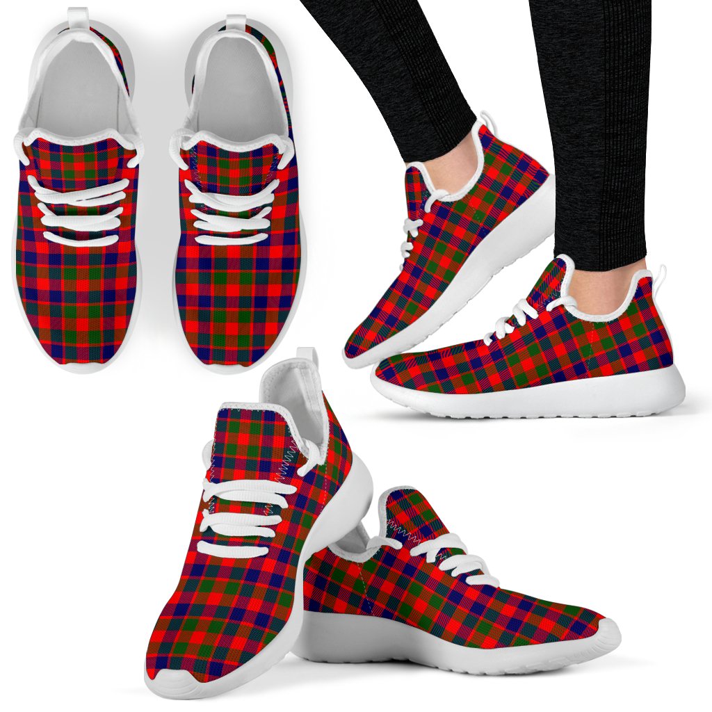 Gow Modern Tartan Plaid Mesh Knit Sneakers