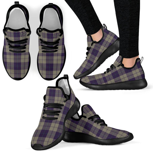 Cunningham Dress Blue Dancers Tartan Plaid Mesh Knit Sneakers