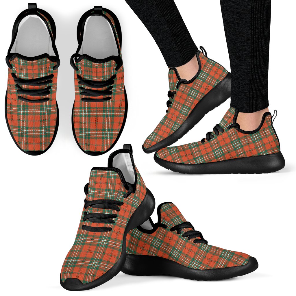 Scott Ancient Tartan Plaid Mesh Knit Sneakers