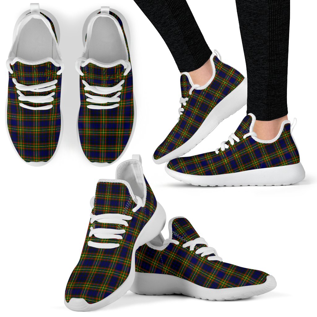 Clelland Modern Tartan Plaid Mesh Knit Sneakers