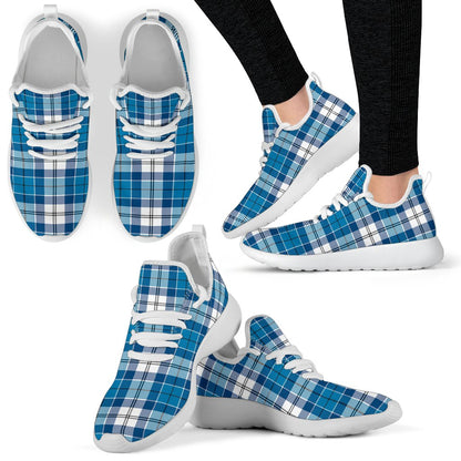 Roberton Tartan Plaid Mesh Knit Sneakers