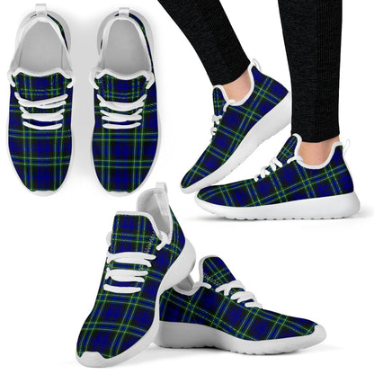 Arbuthnot Modern Tartan Plaid Mesh Knit Sneakers