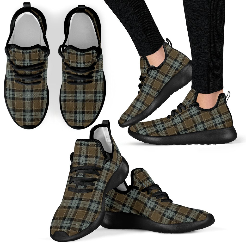 Graham of Menteith Weathered Tartan Plaid Mesh Knit Sneakers