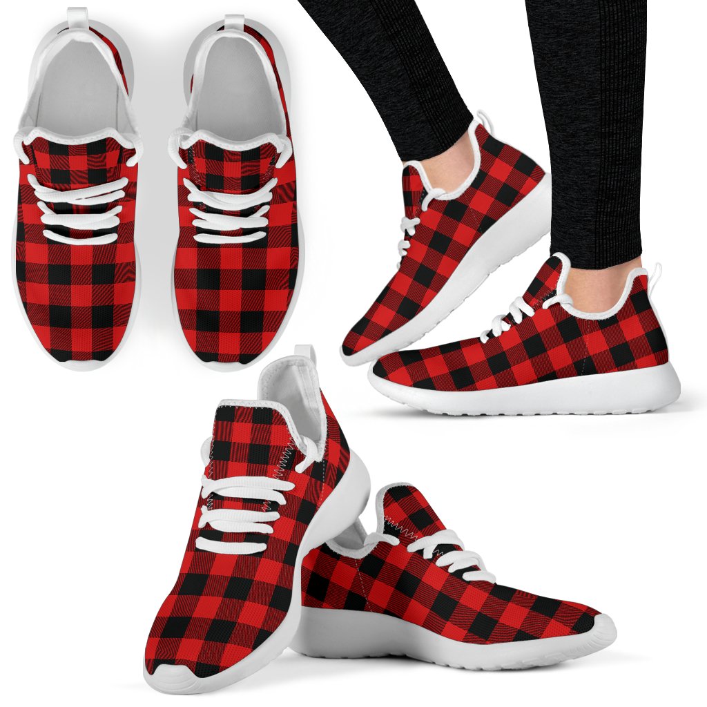 Rob Roy MacGregor Modern Tartan Plaid Mesh Knit Sneakers