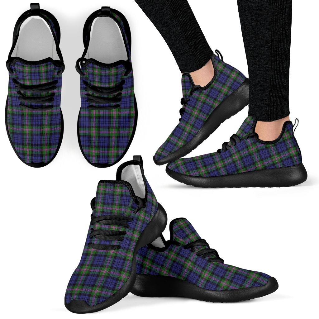 Baird Modern Tartan Plaid Mesh Knit Sneakers