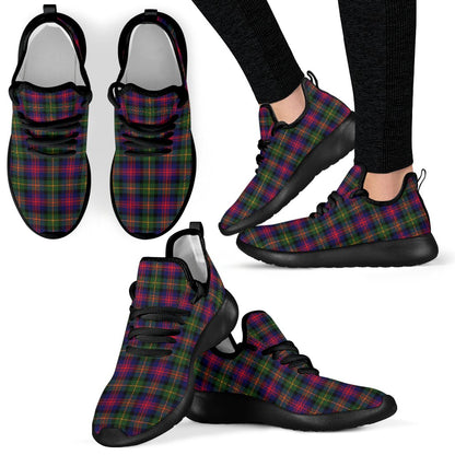 Logan Modern Tartan Plaid Mesh Knit Sneakers