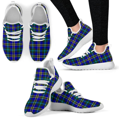 Weir Modern Tartan Plaid Mesh Knit Sneakers