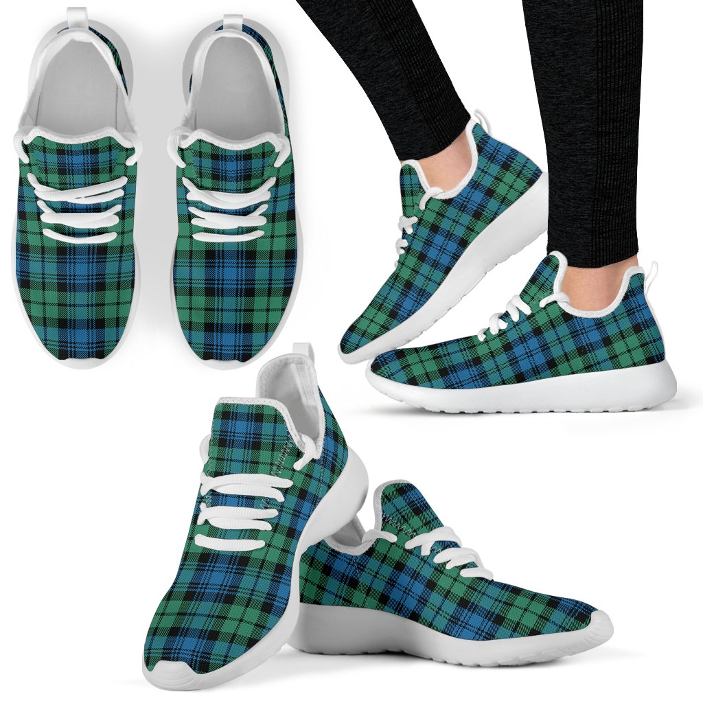 Campbell Ancient 01 Tartan Plaid Mesh Knit Sneakers