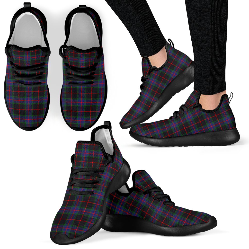 Nairn Tartan Plaid Mesh Knit Sneakers