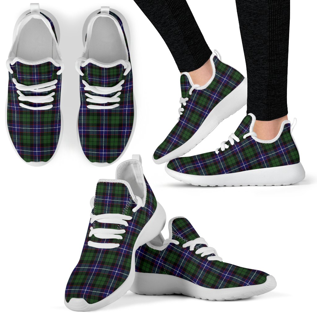 Galbraith Modern Tartan Plaid Mesh Knit Sneakers