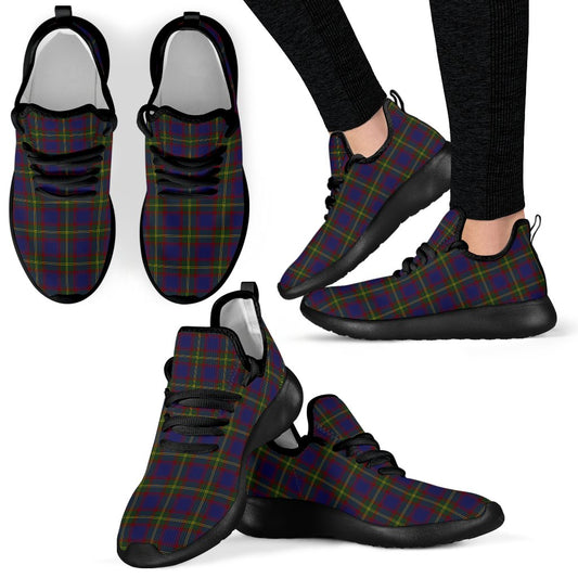 Durie Tartan Plaid Mesh Knit Sneakers