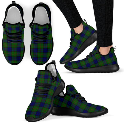 Dundas Modern Tartan Plaid Mesh Knit Sneakers