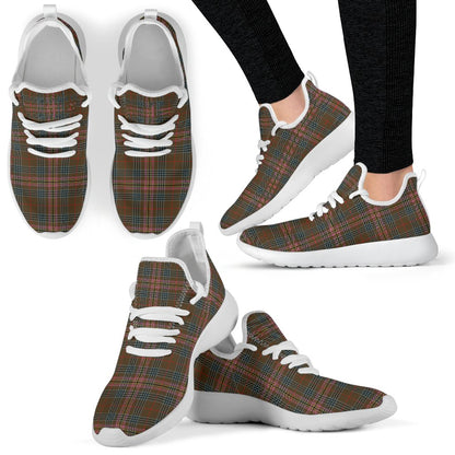 Kennedy Weathered Tartan Plaid Mesh Knit Sneakers