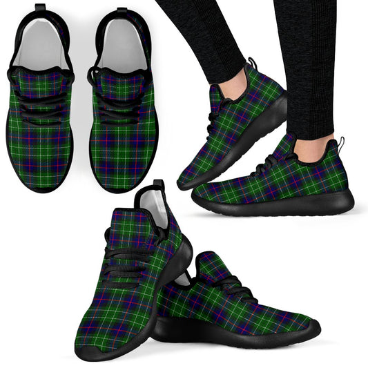 Leslie Hunting Tartan Plaid Mesh Knit Sneakers