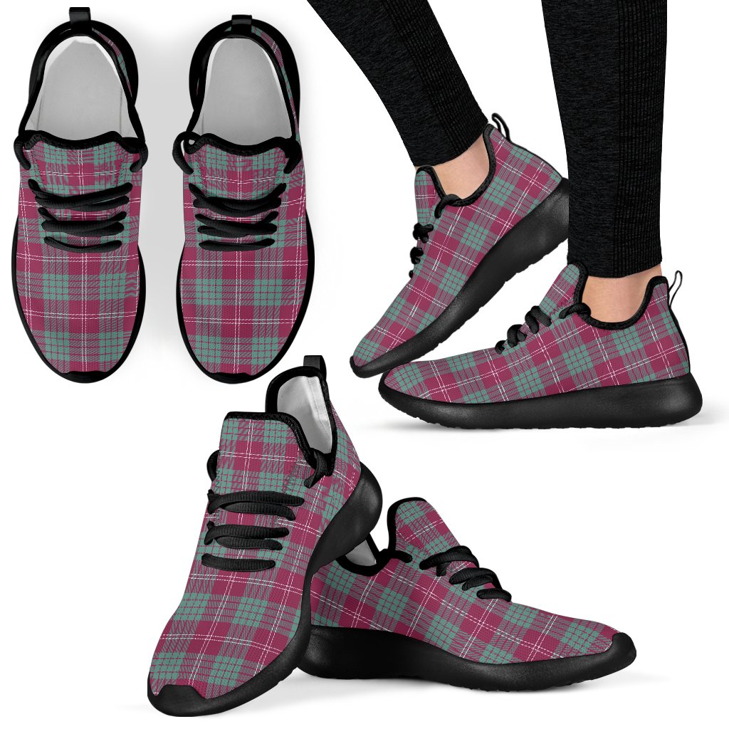 Crawford Ancient Tartan Plaid Mesh Knit Sneakers