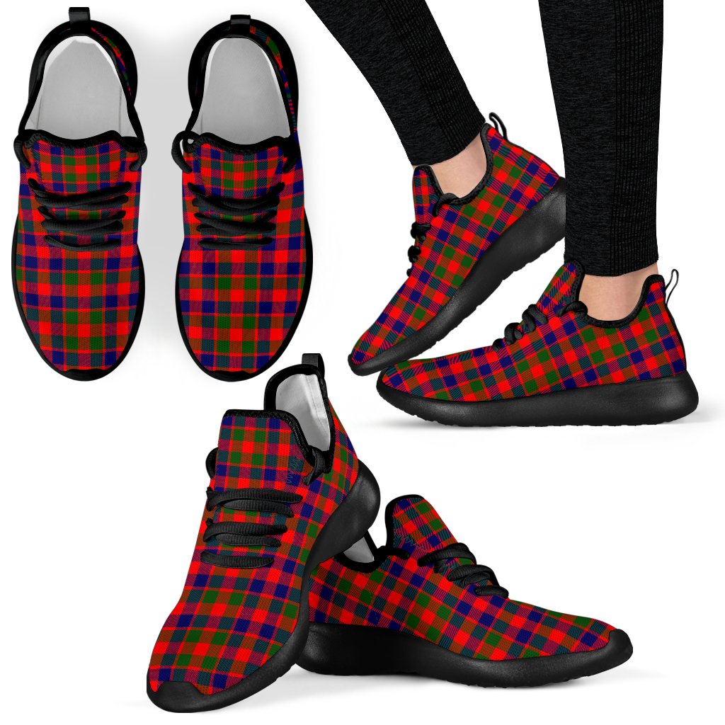 Gow Modern Tartan Plaid Mesh Knit Sneakers