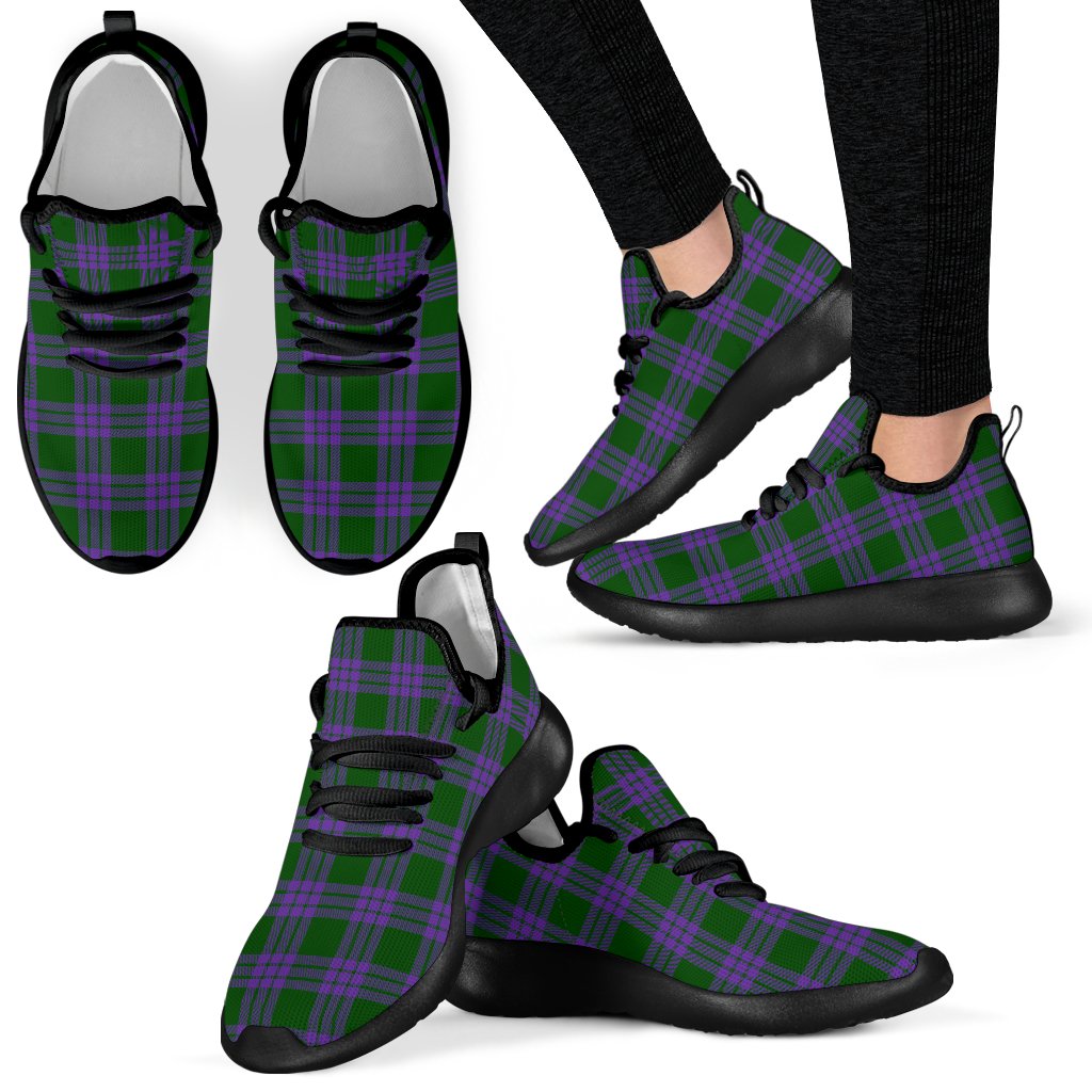 Elphinstone Tartan Plaid Mesh Knit Sneakers