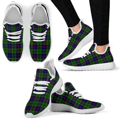 Forsyth Modern Tartan Plaid Mesh Knit Sneakers